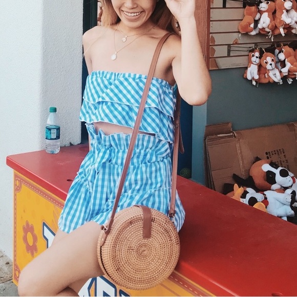 Blue Gingham Two Piece Set - Picture 3 of 4